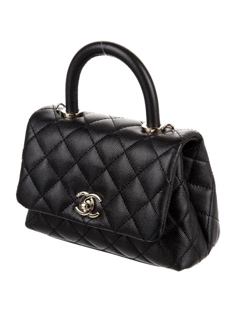 chanel mini handle|Chanel top handle bag small.